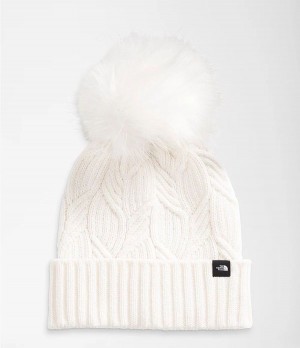 Dámské Beanies The North Face Oh-Mega Fur Pom Bílé | UQLOZTD-51