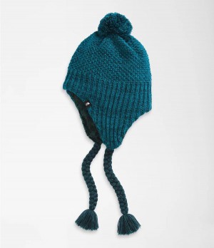 Dámské Beanies The North Face Purrl Stitch Earflap Tmavě Zelene | OUJAXTS-86