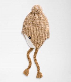 Dámské Beanies The North Face Purrl Stitch Earflap Hnědé | QPMLWYK-15