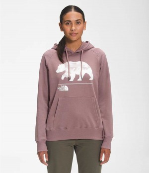 Dámské Hoodies The North Face Bearscape 2.0 Pullover Světle Fialové | QSTHIJY-16