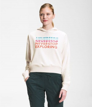 Dámské Hoodies The North Face Logo Play Bílé | EUJVYXN-36