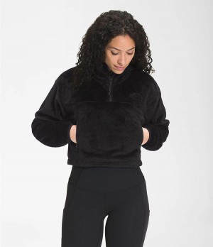 Dámské Hoodies The North Face Osito ¼ Zip Černé | KTUZWBP-62