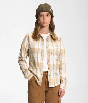 Dámské Košile The North Face Berkeley Long Sleeve Girlfriend Béžový | CJBNDVG-49