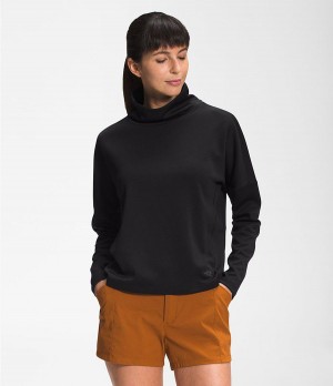 Dámské Košile The North Face Ea Basin Funnel Neck Long Sleeve Černé | GYWVSMJ-10