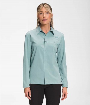 Dámské Košile The North Face First Trail Long Sleeve Blankyt | LHFZUXO-89