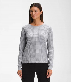 Dámské Mikiny The North Face Long Sleeve Chabot Crew Šedé | SEVDCHT-91