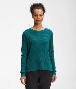 Dámské Mikiny The North Face Long Sleeve Chabot Crew Blankyt | DBOQZUS-72