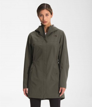 Dámské Parkas The North Face Allproof Stretch Olivy Zelené | YQWALTZ-24