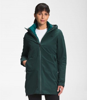 Dámské Parkas The North Face Thermoball Eco Triclimate® Tmavě Zelene | OJEMWQL-72