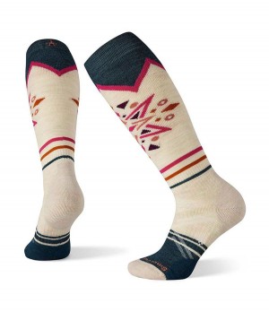 Dámské Ponožky The North Face Performance Ski Full Cushion Mountain Snowflake Pattern Otc Béžový | HIFDBRK-28