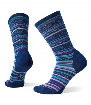 Dámské Ponožky The North Face Smartwool Ethno Graphic Crew Tmavě Blankyt | WHSRGCY-40