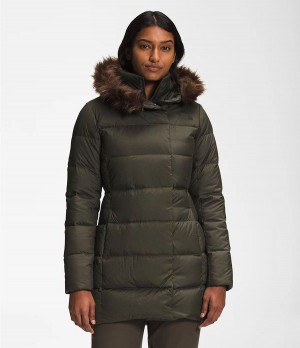 Dámské Péřové Bundy The North Face New Dealio Olivy Zelené | YEDNHOU-31