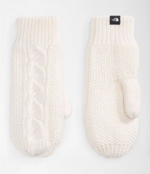Dámské Rukavice The North Face Cable Minna Mitt Bílé | FZWRCSK-16