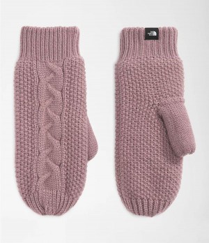 Dámské Rukavice The North Face Cable Minna Mitt Světle Fialové | XOPHNCQ-62