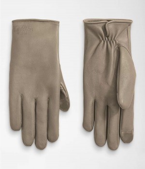 Dámské Rukavice The North Face City Leather Béžový | QWEBIGZ-35