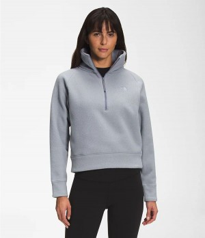 Dámské Softshellová Bunda The North Face City Standard Micro-Fleece ¼ Zip Světle Šedé | XZOWKFB-80