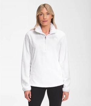 Dámské Softshellová Bunda The North Face Osito ¼ Zip Pullover Bílé | IXSYPOE-79