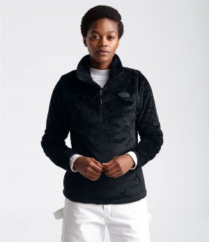Dámské Softshellová Bunda The North Face Osito ¼ Zip Pullover Černé | CXWUFTO-27
