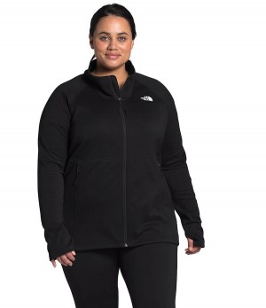 Dámské Softshellová Bunda The North Face Plus Canyonlands Full Zip Černé | FZXYJRU-82