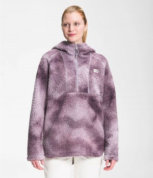 Dámské Softshellová Bunda The North Face Printed Ridge Fleece Tunic Šedé | PAUMZEB-32