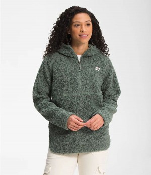 Dámské Softshellová Bunda The North Face Ridge Fleece Tunic Zelene | STODEJF-58
