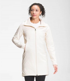 Dámské Softshellová Bunda The North Face Shelbe Raschel Parka Length With Hood Bílé | XUOHQET-16
