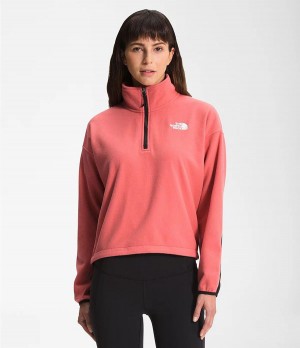 Dámské Softshellová Bunda The North Face Tka Kataka ¼ Zip Fleece Růžové | JGZURML-50