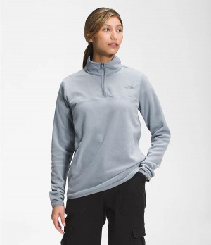 Dámské Softshellová Bunda The North Face Tka Glacier ¼ Zip Šedé | GJBTHRX-05