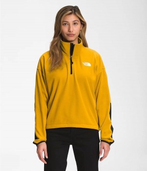 Dámské Softshellová Bunda The North Face Tka Kataka ¼ Zip Fleece Žluté | NYKEJVS-01