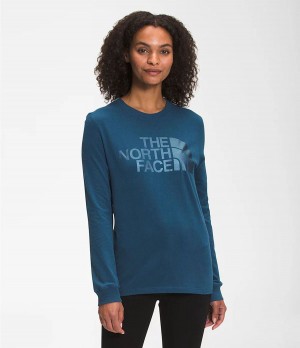 Dámské T-Shirts The North Face Long Sleeve Half Dome Blankyt | ZWLPFRJ-04
