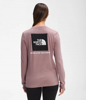 Dámské T-Shirts The North Face Long Sleeve Box Nse Světle Fialové | LRUAKVZ-34