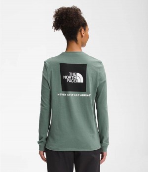 Dámské T-Shirts The North Face Long Sleeve Box Nse Zelene | KFMOYVS-46