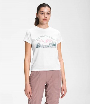 Dámské T-Shirts The North Face Short Sleeve Outdoors Together Bílé | LQJDWKB-12