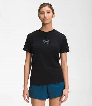 Dámské T-Shirts The North Face Short Sleeve Himalayan Bottle Source Černé | JQBDTWZ-48