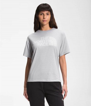 Dámské T-Shirts The North Face Short Sleeve Half Dome Tri-Blend Světle Šedé | KECTWIV-05