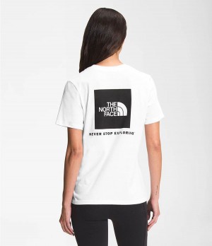 Dámské T-Shirts The North Face Short Sleeve Box Nse Bílé | ZMFCVDL-48