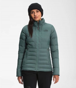 Dámské Zateplené Bundy The North Face Evelu Down Hybrid Zelene | QLNFTEX-09