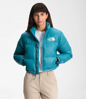 Dámské Zateplené Bundy The North Face Nuptse Short Blankyt | MXLIJWH-96