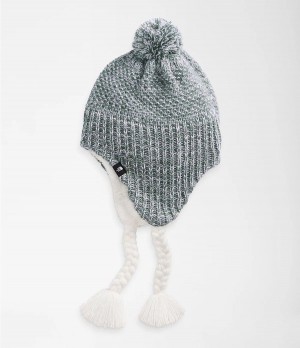 Dětské Beanies The North Face Purrl Stitch Earflap Zelene | RWUEQYI-53