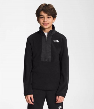 Dětské Bundy The North Face Glacier ¼ Zip Černé | KNTGFWU-36