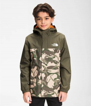 Dětské Bundy The North Face Printed Resolve Reflective Camouflage | ABHXIVK-45