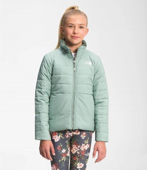 Dětské Bundy The North Face Reversible Mossbud Swirl Tyrkysové | YJLRKTF-40