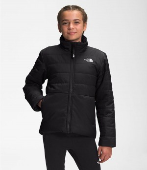 Dětské Bundy The North Face Reversible Mossbud Swirl Černé | YQSJFNO-60