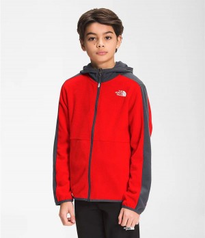 Dětské Hoodies The North Face Glacier Full Zip Červené | YXHWBGZ-86