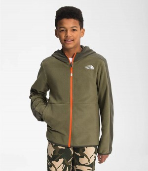 Dětské Hoodies The North Face Glacier Full Zip Olivy Zelené | HCEMVKF-91