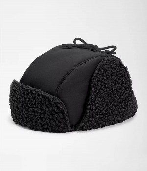 Pánské Beanies The North Face Recycled Ridge Fleece Trapper Černé | BKNTQGI-81