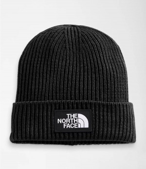 Pánské Beanies The North Face Tnf Logo Box Cuffed Černé | BKFZNLR-81