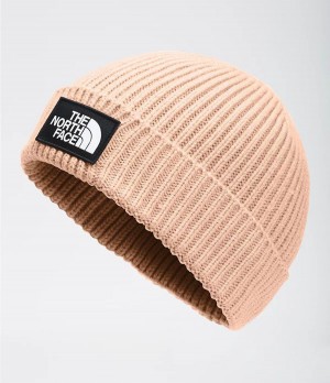 Pánské Beanies The North Face Tnf Logo Box Cuffed Béžový | YPSJFZW-03