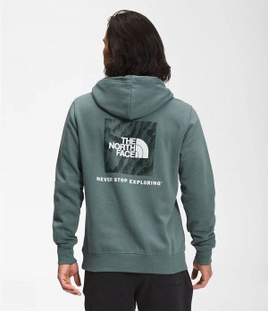 Pánské Hoodies The North Face Box Nse Pullover Zelene | OUPDLYA-23