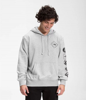 Pánské Hoodies The North Face Himalayan Bottle Source Pullover Světle Šedé | ONWCQVP-50